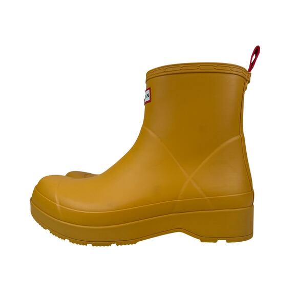 Hunter Play Short Rain Boots Mens 11 Yellow Rubber Ankle Shaft Waterproof main image 5
